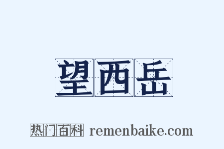 望西岳是什么意思的图片